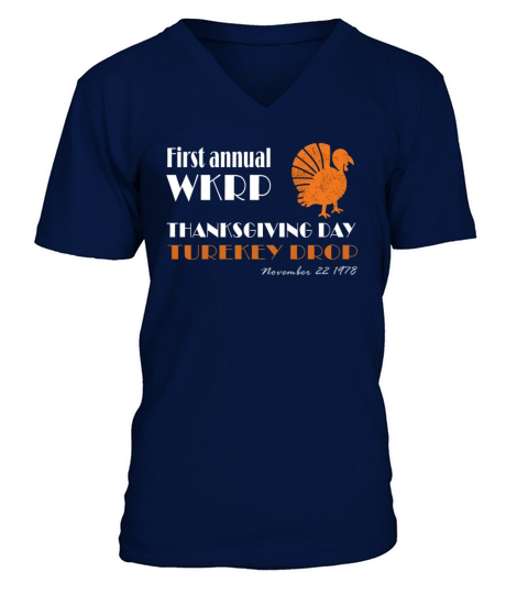First Annual Thanksgiving Day Turkey drop tshirt Men's V-Neck T-shirt