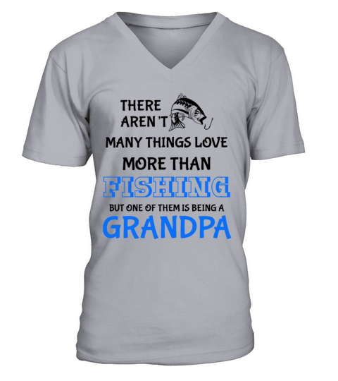 fishing grandpa Men's V-Neck T-shirt