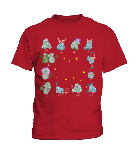 Cute Zodiac Sign Cat Lover Kids T-Shirt