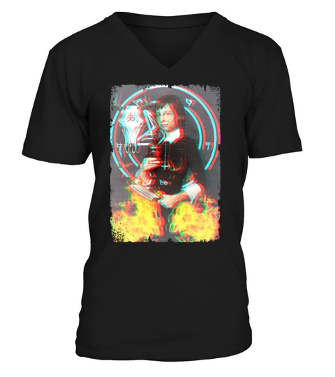 Horror Pagan Girl Aesthetic Satanism Dark Art Men's V-Neck T-shirt