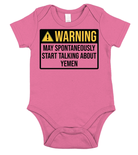 Yemen Funny Warning For Yemeni Family Short Sleeve Baby One-Piece