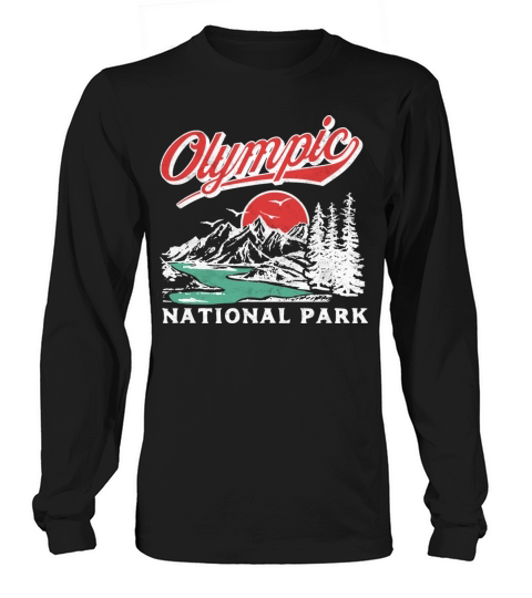 Olympic National Park Retro 80S Mountains Gift Te Women's Long Sleeve