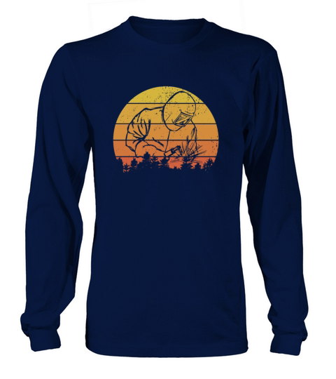Welder Retro Vintage Sunset 70s Welding Humor Pun Men's Long Sleeve