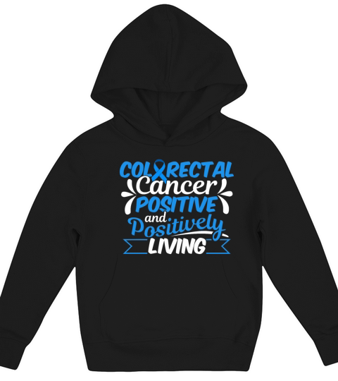 Colorectal Cancer Survivor Positively CRC Warrior Kids Hoodie