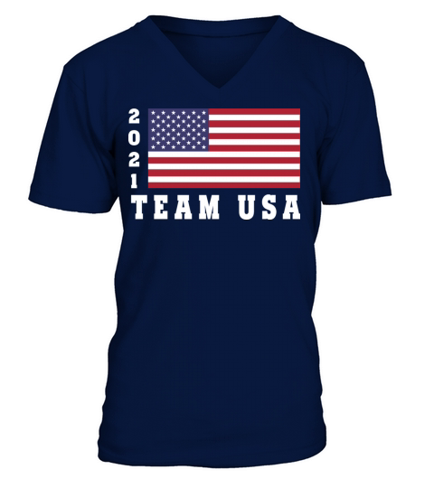 Team USA 2021 Flag Summer Olympics Games Men's V-Neck T-shirt