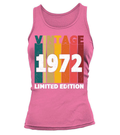 50th Birthday Vintage 1972 Limited Edition Women's Tank Top
