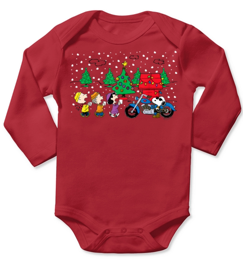 Peanuts Snoopy Holiday Cool Caroling Long Sleeve Baby One-Piece