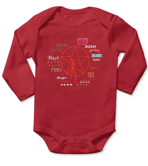 Rush Evolution Of Logo Long Sleeve Baby One-Piece
