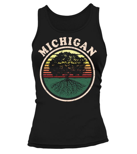 Michigan Vintage Sunset Roots Outdoors Souvenir Women's Tank Top