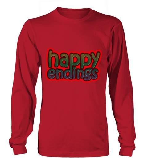 Happy endings - Neon quotes Men's Long Sleeve
