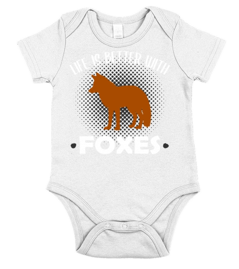 Fox Forest Animal Lovers Quote Gift Short Sleeve Baby One-Piece