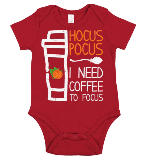 Hocus Pocus I need coffee to focus Halloween 2021 Short Sleeve Baby One-Piece