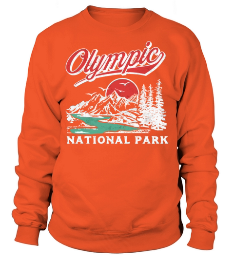 Olympic National Park Retro 80S Mountains Gift Te Women's Sweatshirt