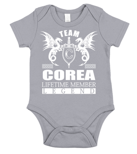 Team COREA Lifetime Member Legend Name Shirts Short Sleeve Baby One-Piece