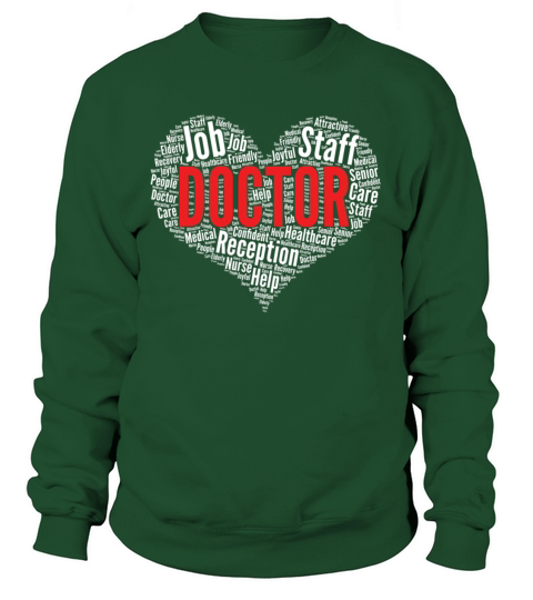 Doctor DR Job Heart Shape Word Cloud Design Women's Sweatshirt