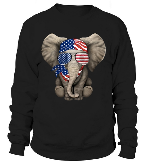 republican elephant mascot usa flag elephant Women's Sweatshirt