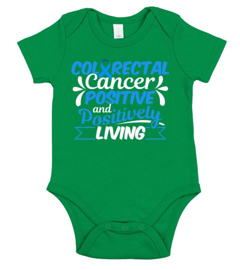 Colorectal Cancer Survivor Positively CRC Warrior Short Sleeve Baby One-Piece