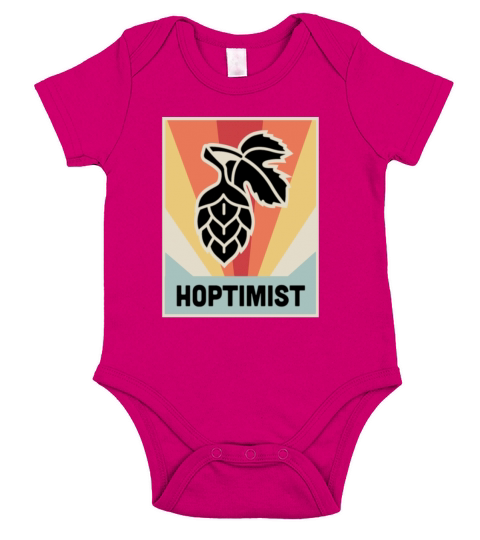 HOPTIMIST Craft Beer Homebrew Short Sleeve Baby One-Piece