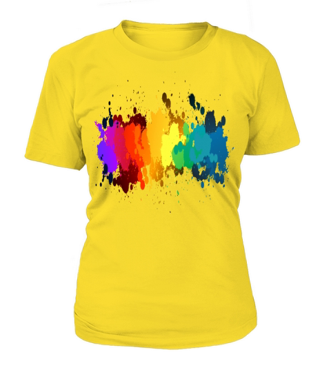 Rainbow Paint Splatter Women's T-Shirt