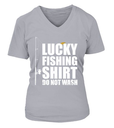 Lucky Fishing Shirt. Funny TShirt Great Gift For Women's V-Neck T-shirt