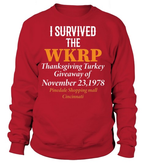 i survived wkrp thanksgiving turkey Women's Sweatshirt