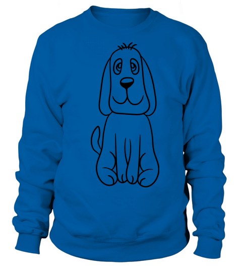 sitting sweet cute little wiener dog funny comic d Women's Sweatshirt