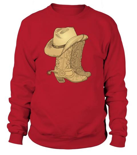 Vintage Retro Cowboy Hat Cowboy Boots Gift Women's Sweatshirt