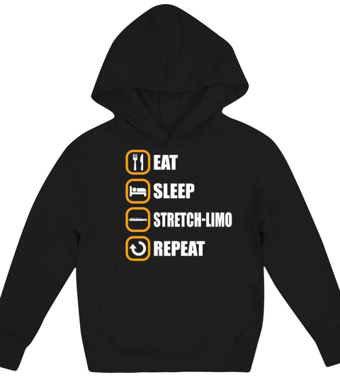 Estiramentolimo Eat Sleep Repeat Kids Hoodie