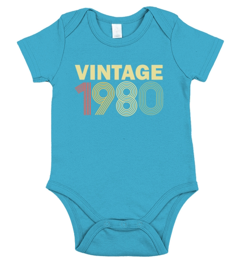 Vintage 1980 gift Short Sleeve Baby One-Piece