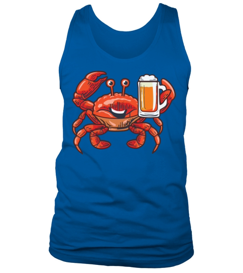 Funny Crab With Beer In The Hand Men's Tank Top