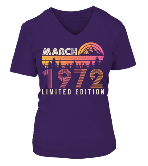 1972 March Vintage Limited V-neck T-Shirt Woman