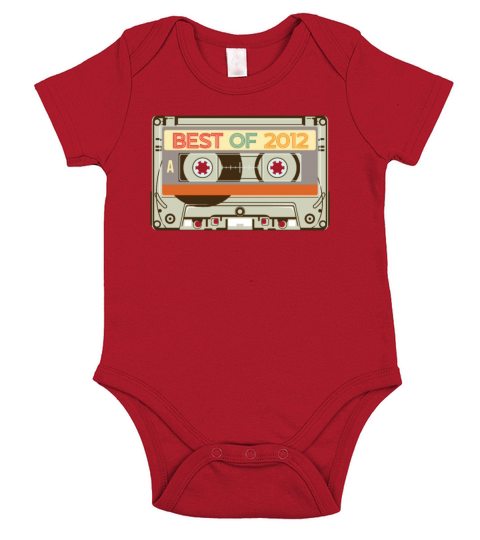 Vintage Cassette Tape Birthday Gifts Retro Born Short Sleeve Baby One-Piece