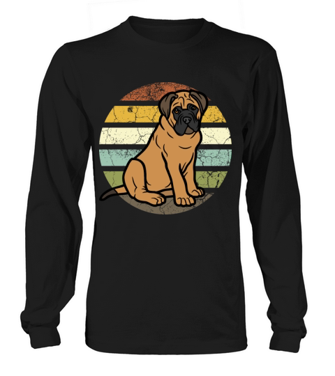 vintage bullmastiff dog lovers Men's Long Sleeve