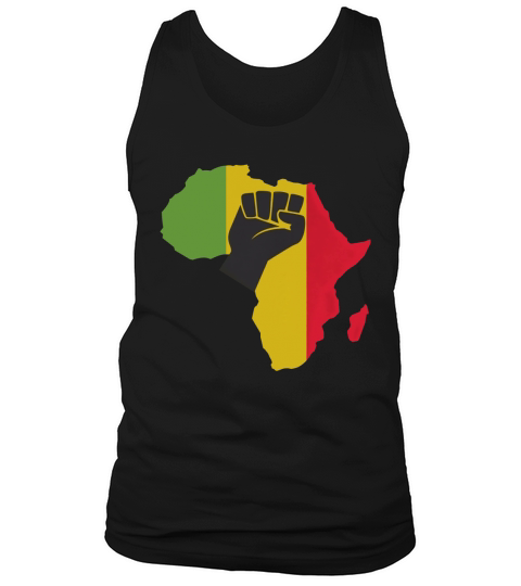 Awesome africa black power with africa map fist t shirt men s t shirtmamatgayeDID Valentine Men's Tank Top