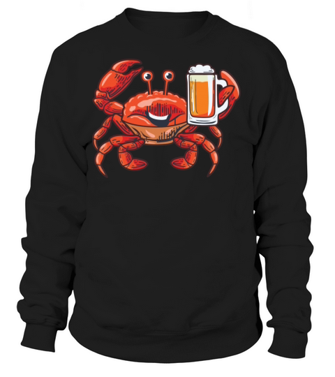 Funny Crab With Beer In The Hand Women's Sweatshirt