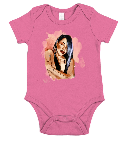 Aaliyah Watercolor Art Short Sleeve Baby One-Piece