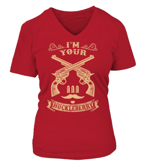 Gun owner - Im your Huckleberry Women's V-Neck T-shirt