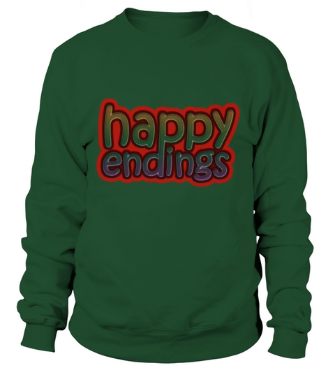 Happy endings - Neon quotes Women's Sweatshirt