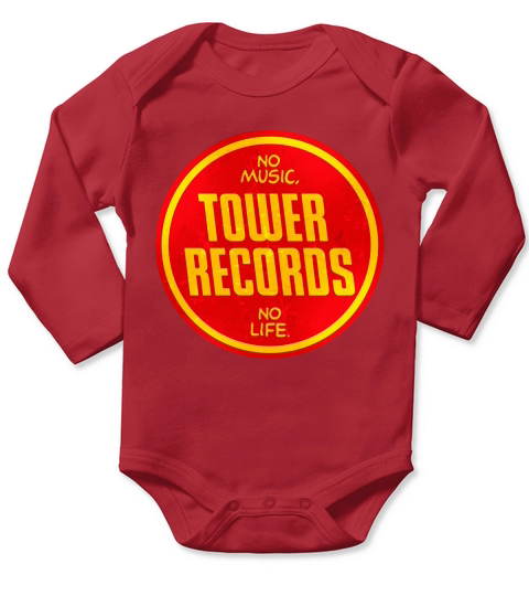 VINTAGE TOWER RECORDS Long Sleeve Baby One-Piece