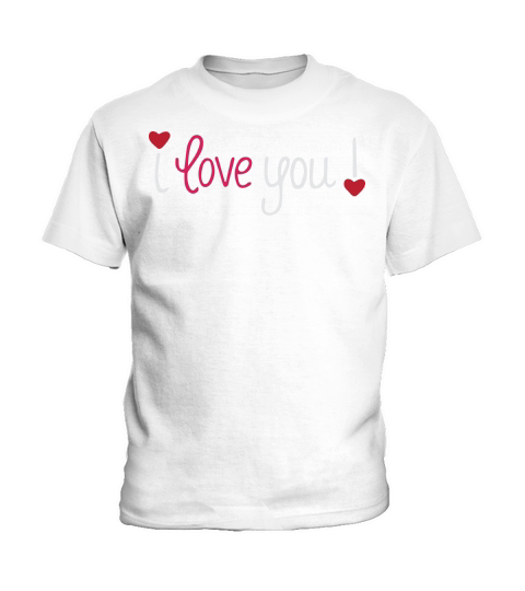 Valentines day I love you Hearts Exclamation mark Kids T-Shirt