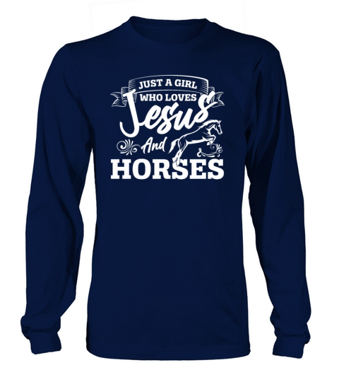 Jesus And Horses Horse Lover Girls Women Horseback Women's Long Sleeve