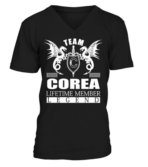 Team COREA Lifetime Member Legend Name Shirts V-Neck T-shirt