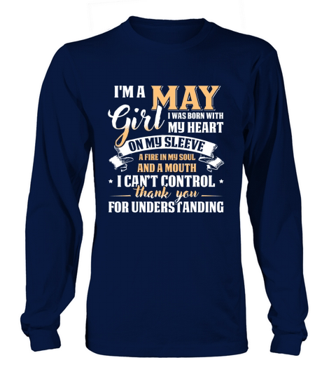 Im A May Girl T-Shirt Special Gift For Birthday Shirt Long sleeved Unisex