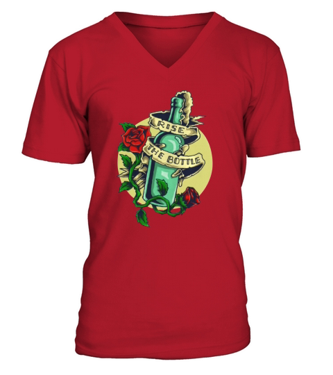 proud of Liquor Bottle V-Neck T-shirt