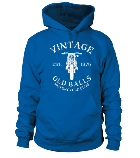Mens Vintage 45th Birthday Est 1975 Old Balls Moto Women's Hoodie
