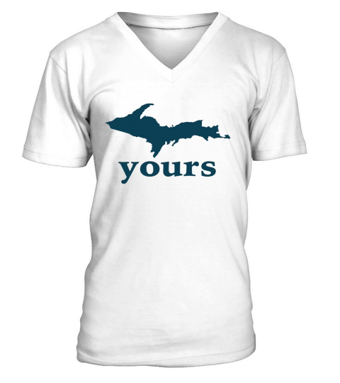 Up Yours Michigan Funny Upper Peninsula Apparel V-Neck T-shirt
