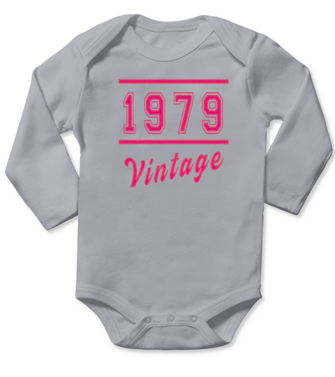 1979 Vintage Birthday Retro Classic Long Sleeve Baby One-Piece