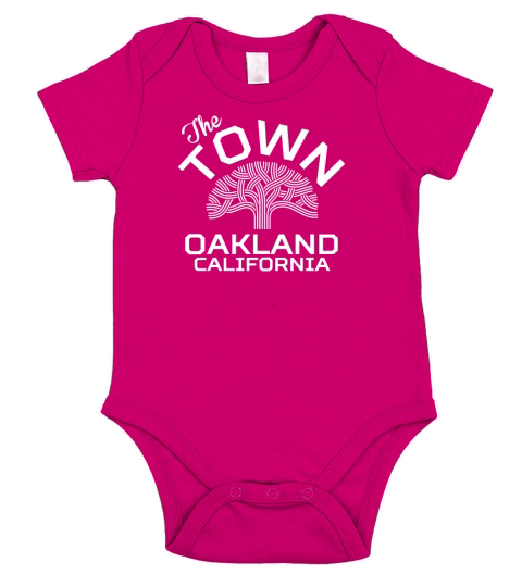the town Oakland California Short Sleeve Baby One-Piece