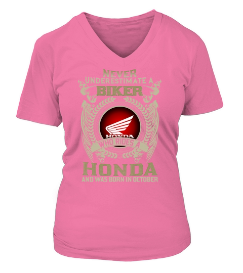 BIKER HONDA OCTOCBER V-neck T-Shirt Woman