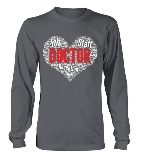 Doctor DR Job Heart Shape Word Cloud Design Women's Long Sleeve